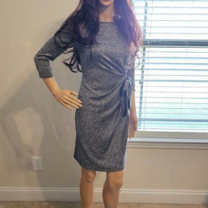 Ann Taylor ~ XS Petite~ Gray/Black Dress with 3/4 sleeves
